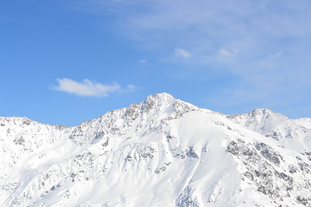 Beautiful view on the mountains. Nice winter mountains landscape. Snow lies on the surface of the mountains. caucasian mountains.の写真素材