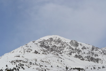 Beautiful view on the mountains. Nice winter mountains landscape. Snow lies on the surface of the mountains. caucasian mountains.の写真素材