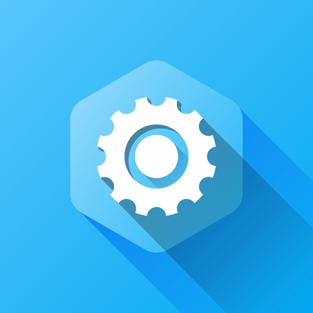 simple illustration of settings icon in flat styleのイラスト素材