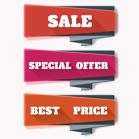 Sale banner design. Abstract transparent banners set.のイラスト素材