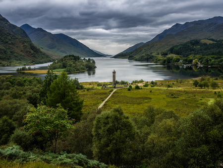In 1745 the Jacobite rising began here when Prince Charles Edward Stuart raised his standard on the shores of Loch Shiel in the Scottish Highlandsのeditorial素材