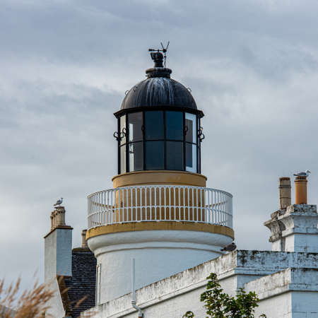 Cromarty Lighthouse was designed by Robert Louis Stevenson's uncle, Alan Stevenson. It became operational in 1846 On the North East tip of the Black Isle it helped to guide ships in from the Moray Firth to the Cromarty Firth.の写真素材