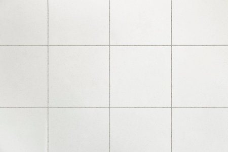 White tiles in a bathroomの写真素材