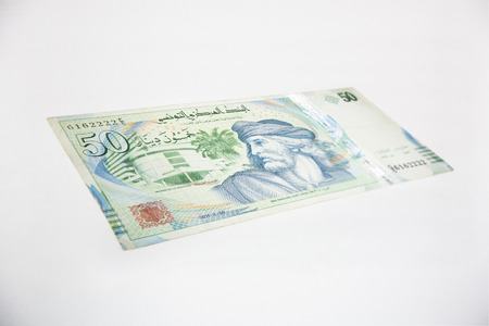 50 dinars national currency of Tunisiaの写真素材