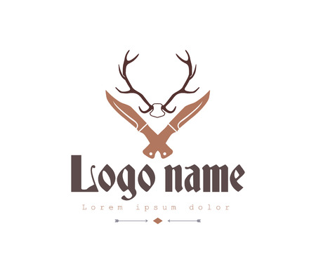 Vintage hunting icon and design elementsのイラスト素材