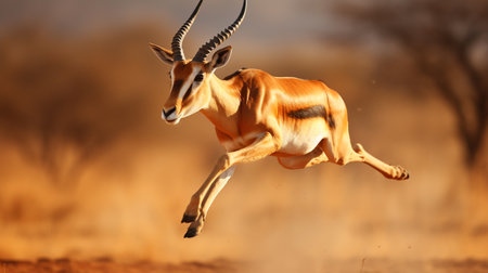 Impala antelope in the wilderness of Africa - Kgalagadi Transfrontier Park, South Africaの素材