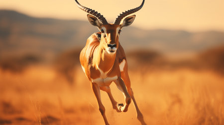 Male Impala (Aepyceros melampus) in the wilderness of Africaの素材