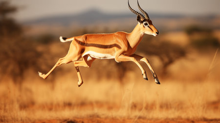 Impala (Aepyceros melampus) jumpingの素材