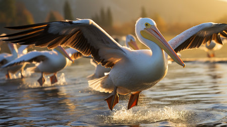 Great White Pelican (Pelecanus onocrotalus)の素材
