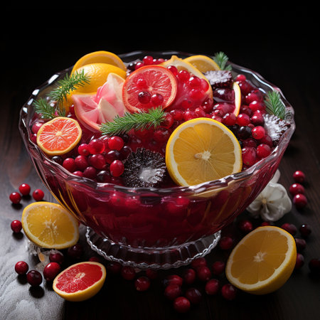 Cranberry cranberry sauce with lemon, orange and dillの素材
