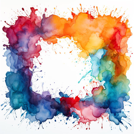 Abstract colorful watercolor hand painted background. Watercolor vector illustration.の素材