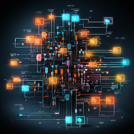 Abstract technological background with circuit board and various technological elements. Vector illustration.の素材