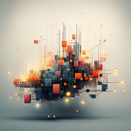 Abstract technological background with various technological elements. Vector illustration. Eps 10の素材