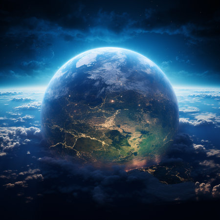 Earth from space. Best Internet Concept of global business from concepts series.の素材