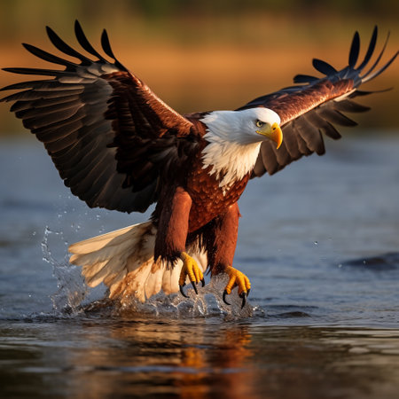 Bald Eagle (Haliaeetus leucocephalus) in flight.の素材