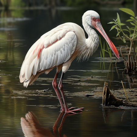 The great white ibis (Eudocimus albus)の素材