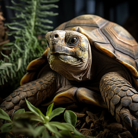 African spurred tortoise (Geochelone sulcata)の素材