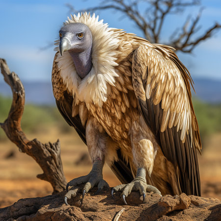 Griffon Vulture (Gyps fulvus) in Namibiaの素材