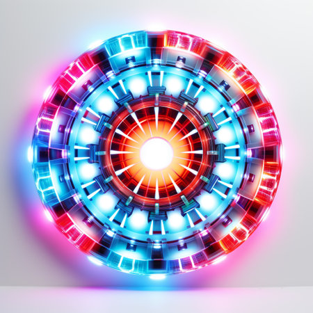 Neon light background. Vector illustration for your design. Eps 10の素材