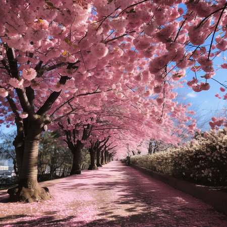 Cherry blossoms blooming in the park, Tokyo, Japanの素材