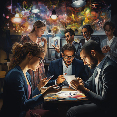 Group of business people working together in creative office. Teamwork concept.の素材