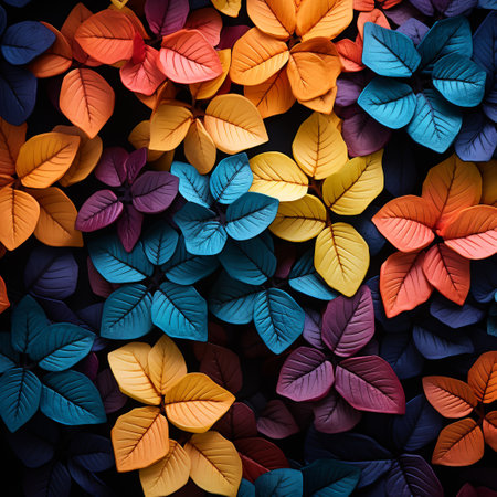 Colorful leaves background. Colorful leaves background. Colorful leaves background.の素材