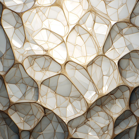 Abstract background of golden polygonal mosaic. 3d rendering illustrationの素材