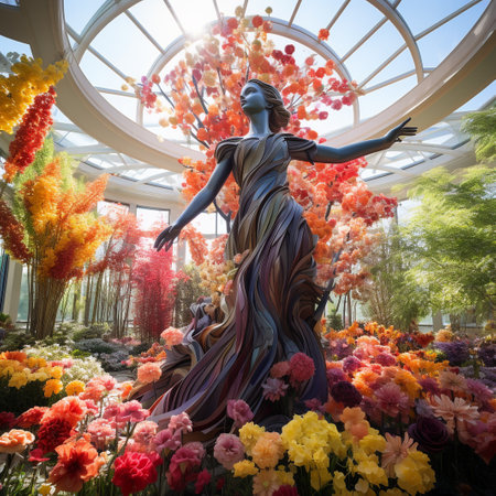 The Garden by the Bay is one of the largest flower gardens in the world.の素材