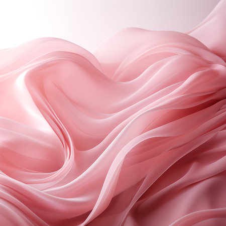 Abstract background of pink silk or satin. 3d rendering illustrationの素材