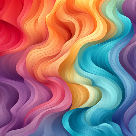 Abstract colorful wavy background. Vector illustration. Can be used for wallpaper, web page background, web banners.の素材