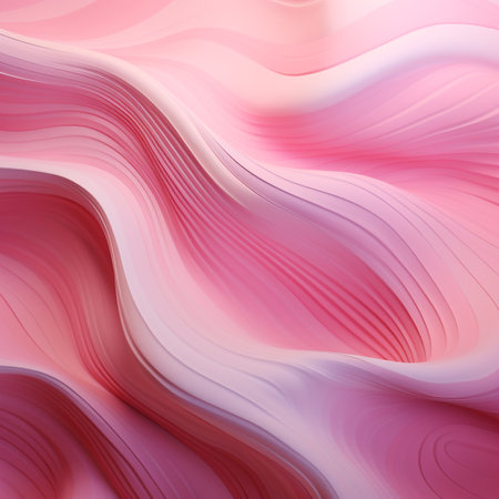 abstract background with pink and white stripes and waves in it.の素材