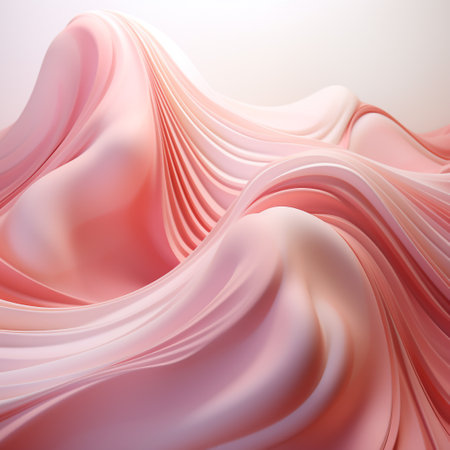 Abstract background of pink silk or satin. 3d rendering, 3d illustration.の素材