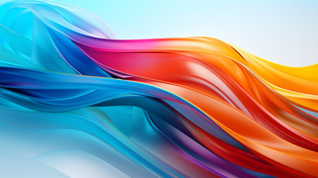 abstract colorful background with smooth lines in it. 3d renderingの素材