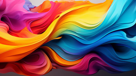 abstract colorful background with swirls. 3d rendering, 3d illustration.の素材