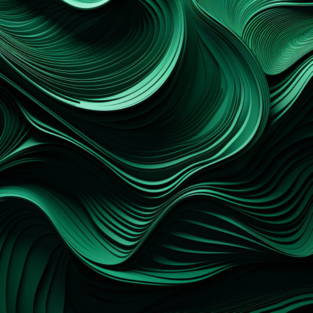 Abstract wavy background. 3d rendering, 3d illustration.の素材