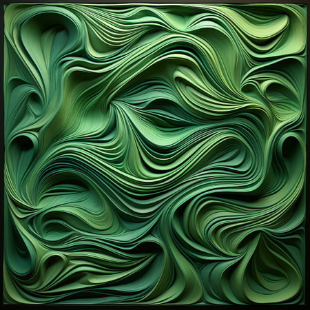 Abstract green watercolor background. Digital painting. 3d rendering.の素材