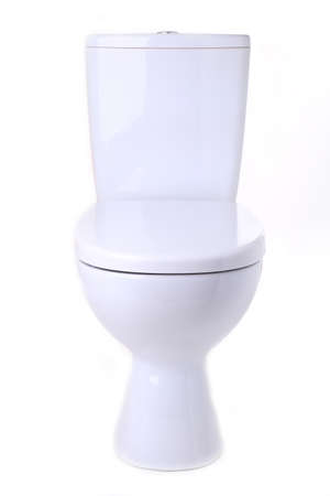 Toilet bowl isolated on a white backgroundの写真素材