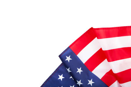 American flag isolated on white background. Independence dayの写真素材