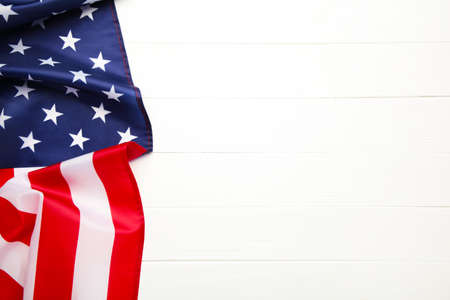 American flag on white background. Independence dayの写真素材