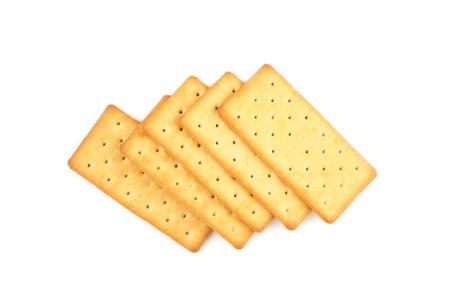 Cracker isolated on a white background. Top viewの写真素材