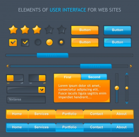 webpage's elements のイラスト素材