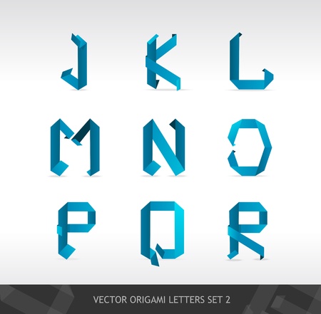 Vector Paper letters origamiのイラスト素材
