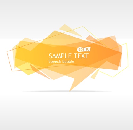 Vector orange speech template for textのイラスト素材