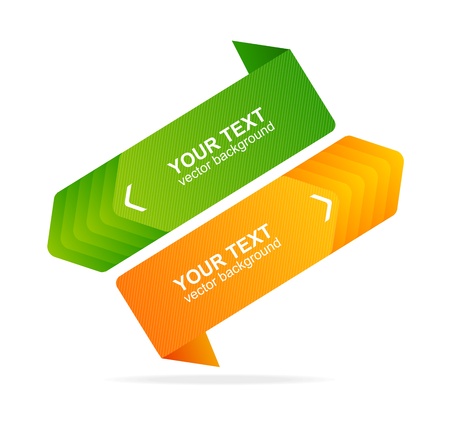 Vector speech templates for text orange, greenのイラスト素材