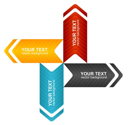 Vector colorful text boxのイラスト素材