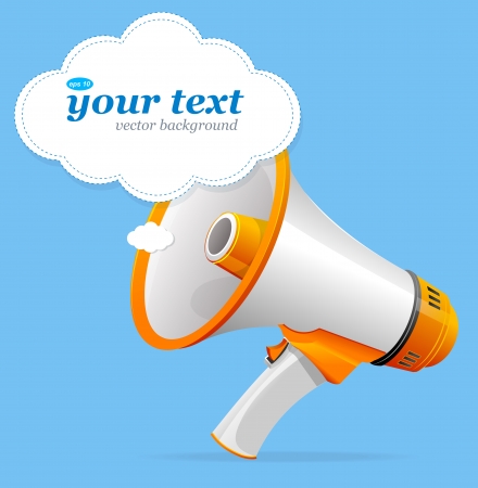 Vector megaphone speech templates for textのイラスト素材