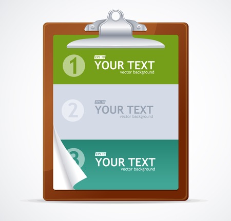 Blank clipboard 1,2,3 conceptのイラスト素材