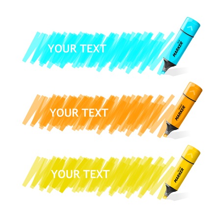 Vector markers text boxのイラスト素材