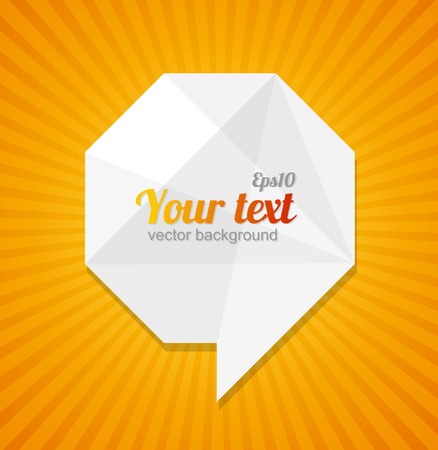 Abstract paper speech bubble and textのイラスト素材