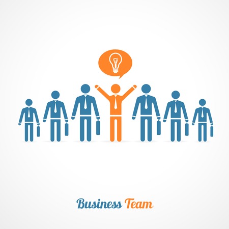 Vector human symbol teamwork silhouettes . Idea conceptのイラスト素材